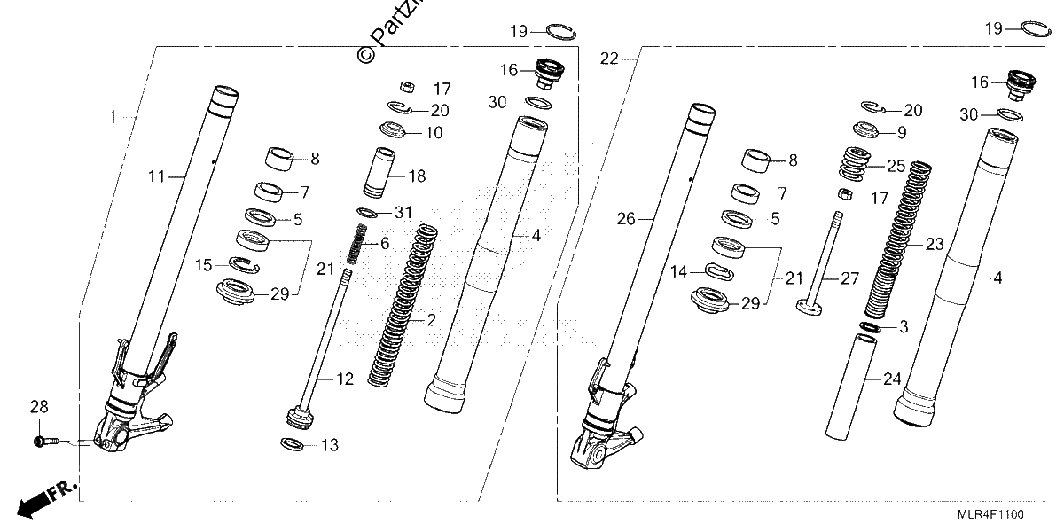 Diagrama de FRONT FORK