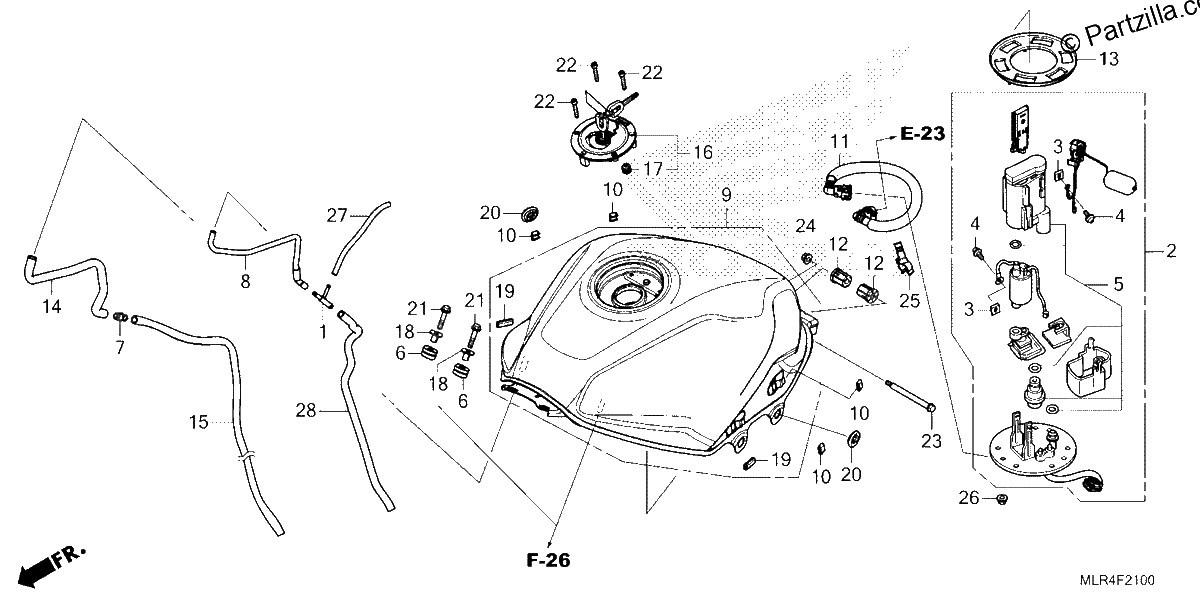 Diagrama de FUEL TANK FUEL PUMP