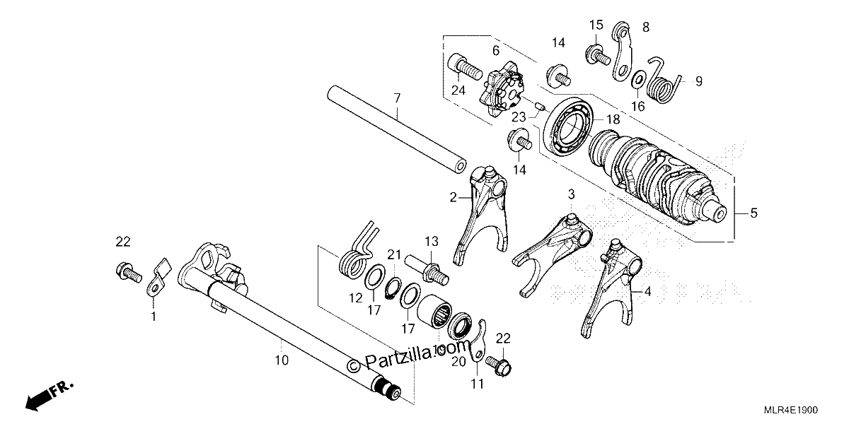 Diagrama de GEARSHIFT DRUM