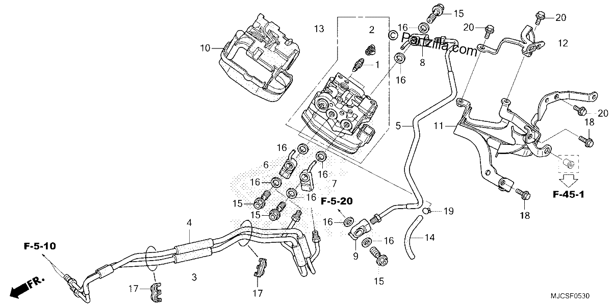 Diagrama de FRONT VALVE UNIT 2