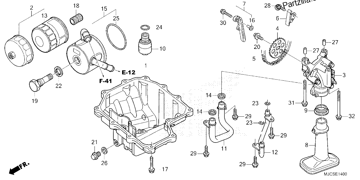 Diagrama de OIL PAN OIL PUMP
