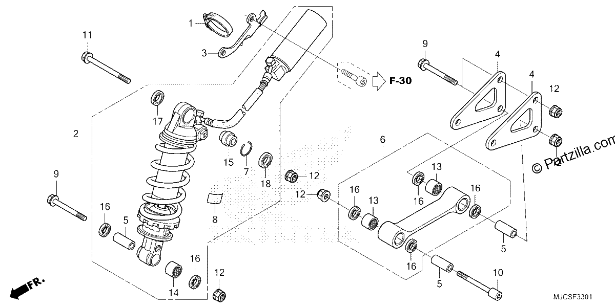 Diagrama de REAR SHOCK ABSORBER 2