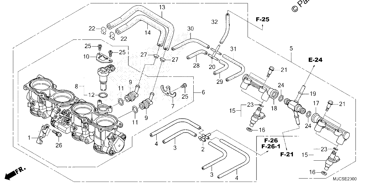 Diagrama de THROTTLE BODY