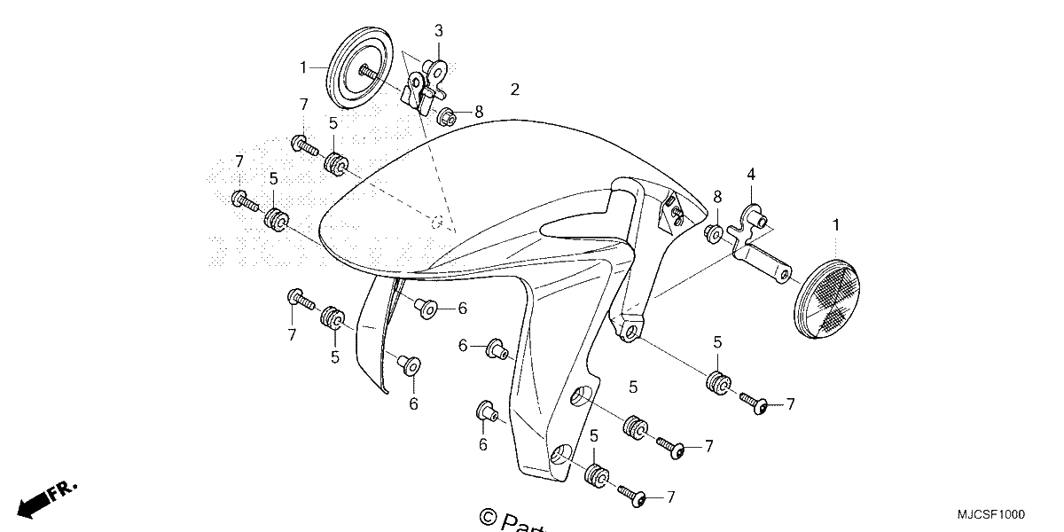 Diagrama de FRONT FENDER