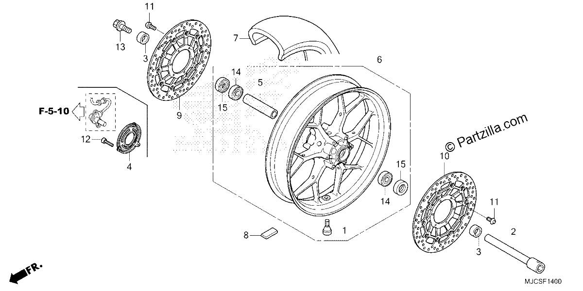 Diagrama de FRONT WHEEL