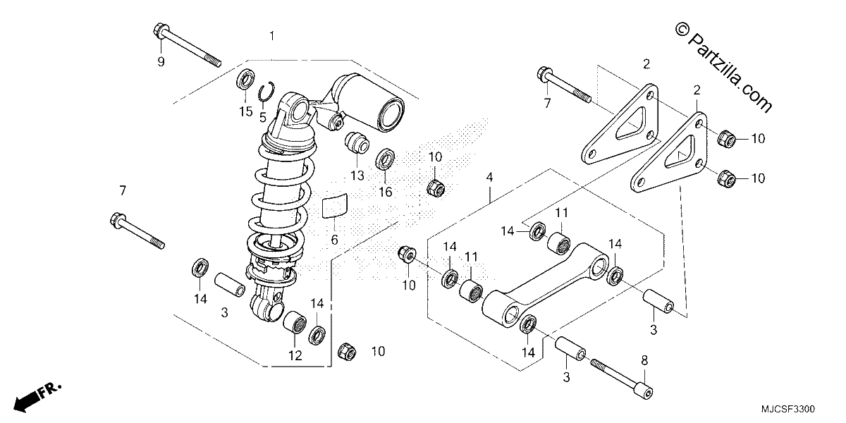 Diagrama de REAR SHOCK ABSORBER 1