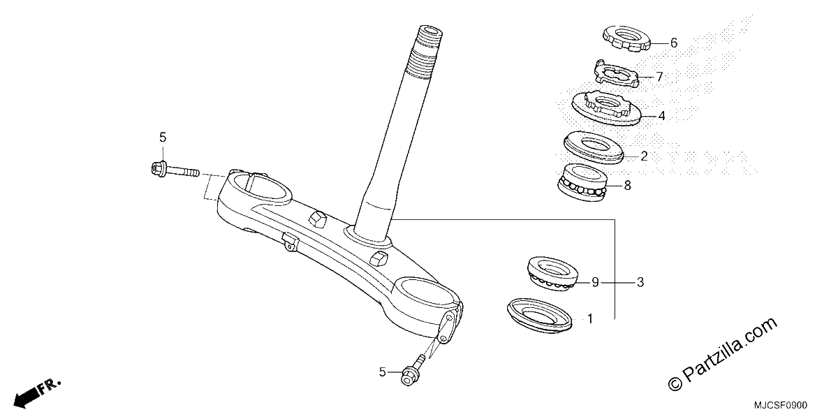 Diagrama de STEERING STEM