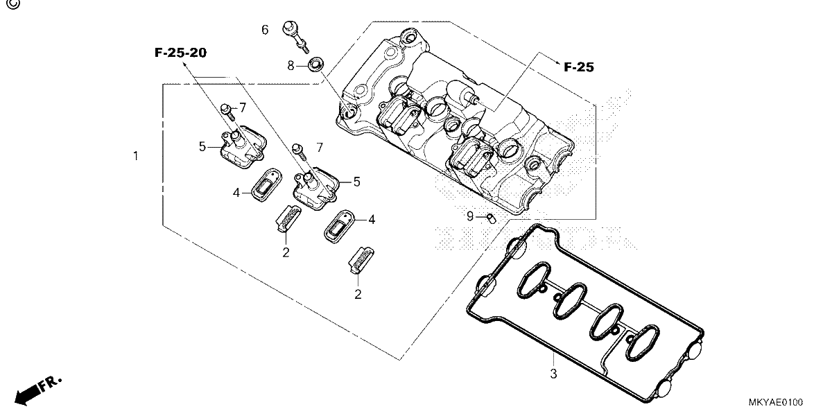 Diagrama de CYLINDER HEAD COVER