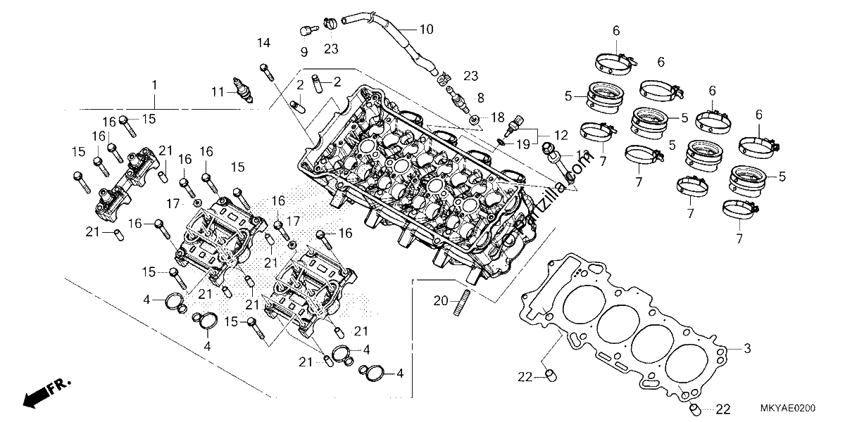 Diagrama de CYLINDER HEAD