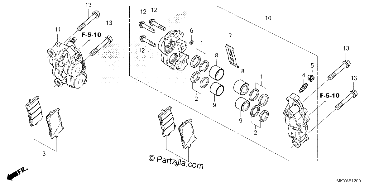 Diagrama de FRONT BRAKE CALIPER