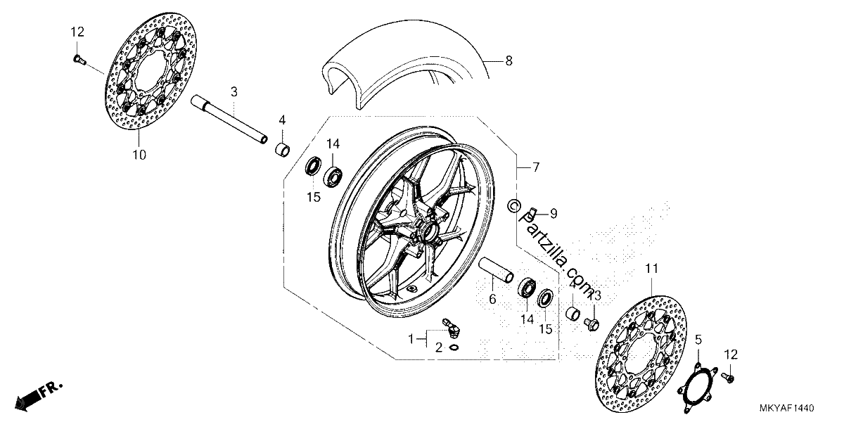 Diagrama de FRONT WHEEL