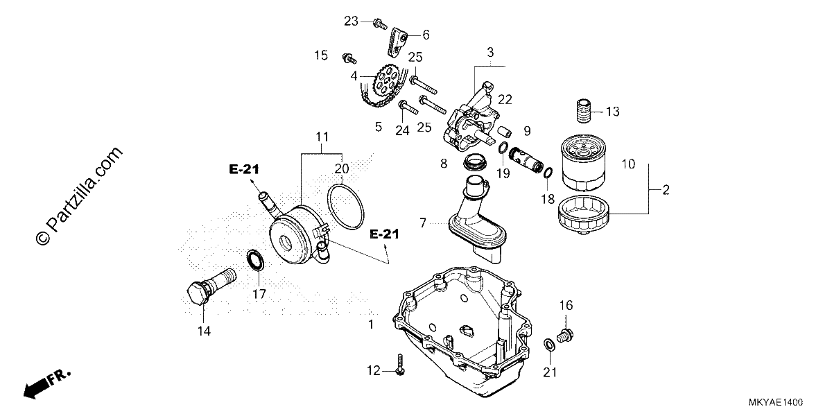 Diagrama de OIL PAN OIL PUMP