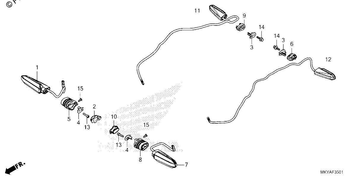 Diagrama de TURN SIGNAL CBR650RAC
