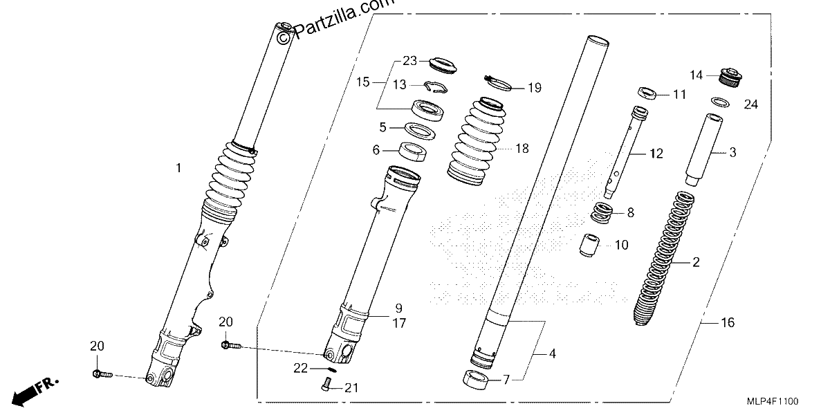 Diagrama de FRONT FORK