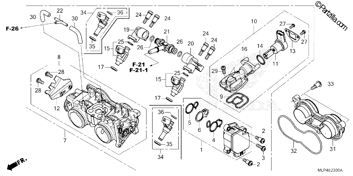 Diagrama de THROTTLE BODY