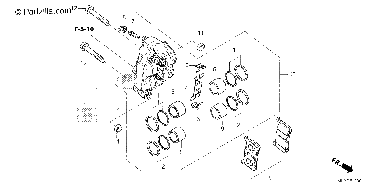 Diagrama de FRONT BRAKE CALIPER