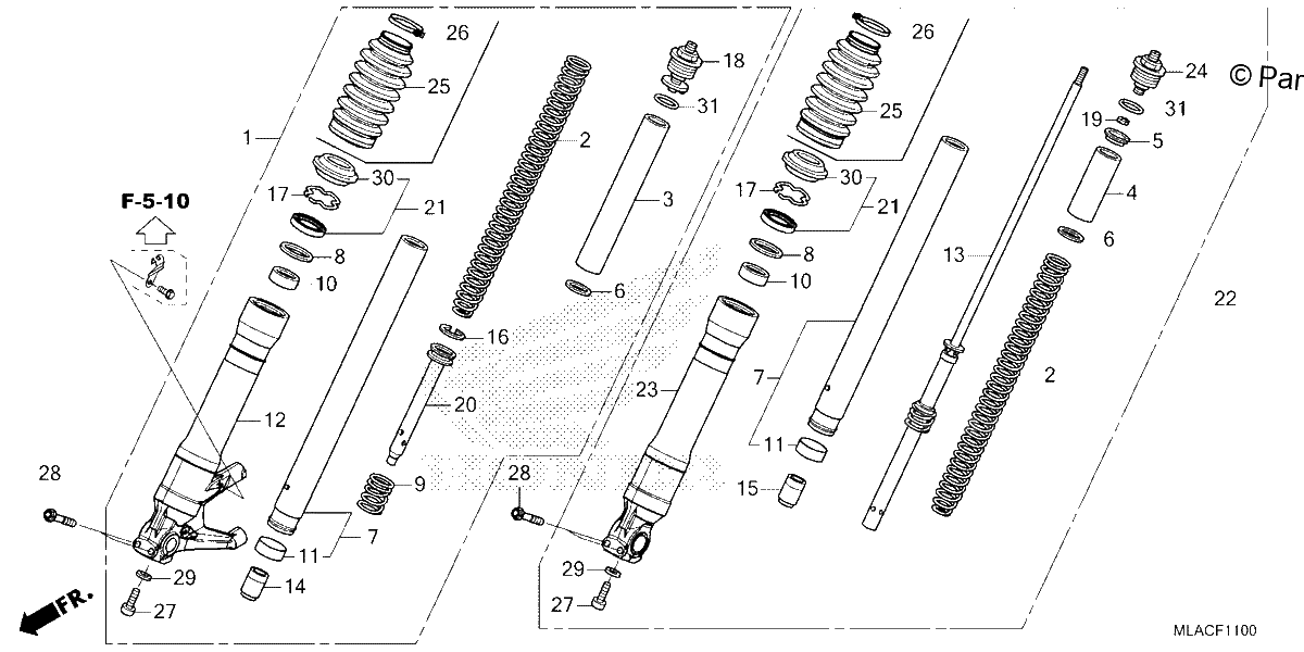 Diagrama de FRONT FORK