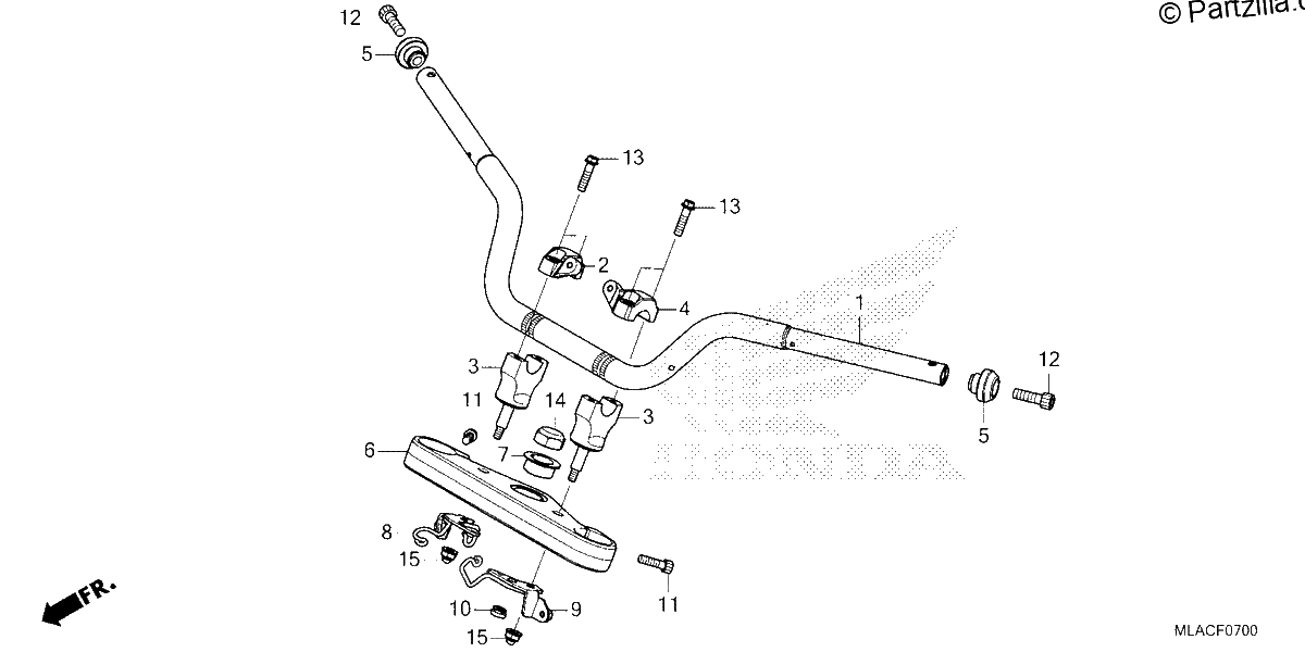 Diagrama de HANDLEBAR TOP BRIDGE