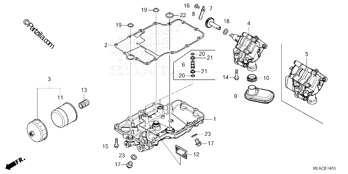 Diagrama de OIL PAN OIL PUMP