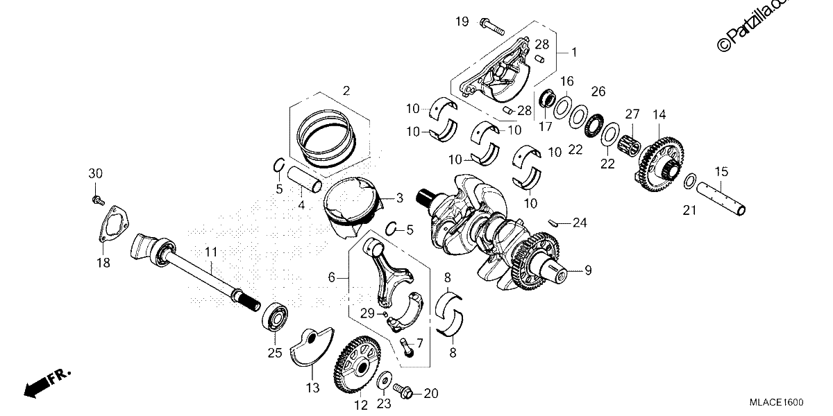 Diagrama de CRANKSHAFT PISTON