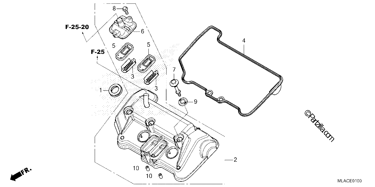 Diagrama de CYLINDER HEAD COVER
