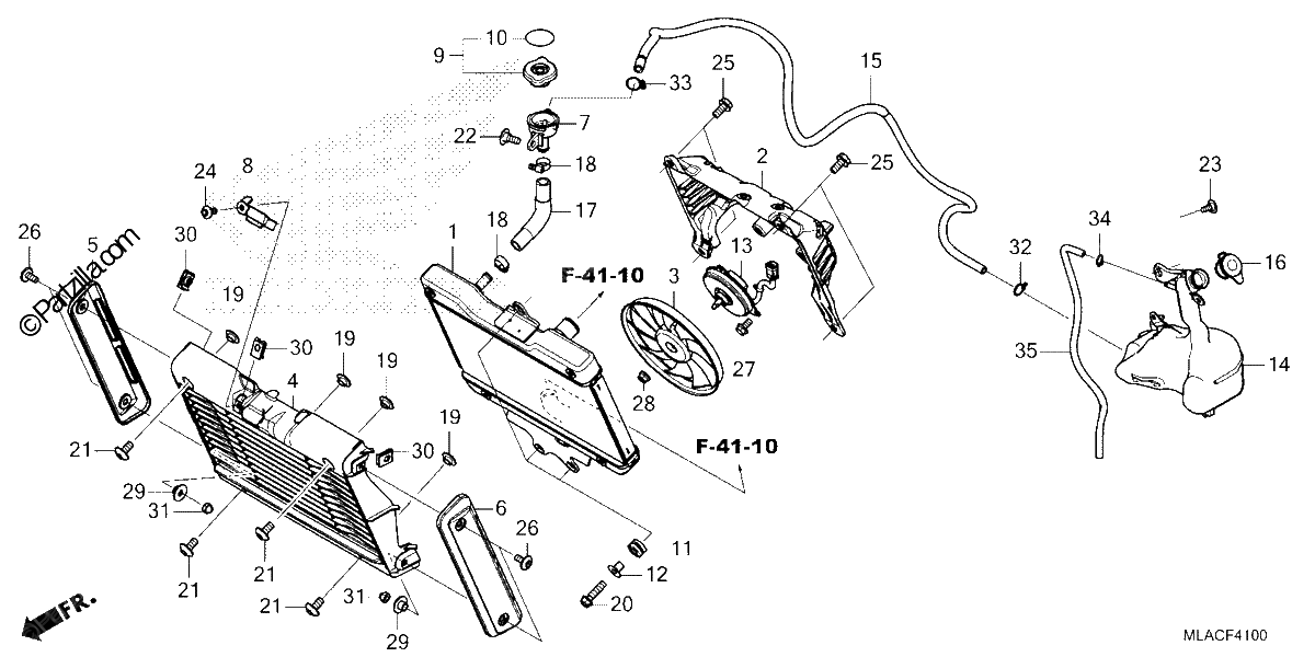 Diagrama de RADIATOR RESERVE TANK