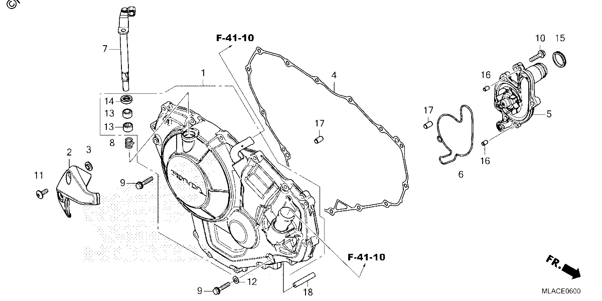 Diagrama de RIGHT CRANKCASE COVER CMX1100A A2