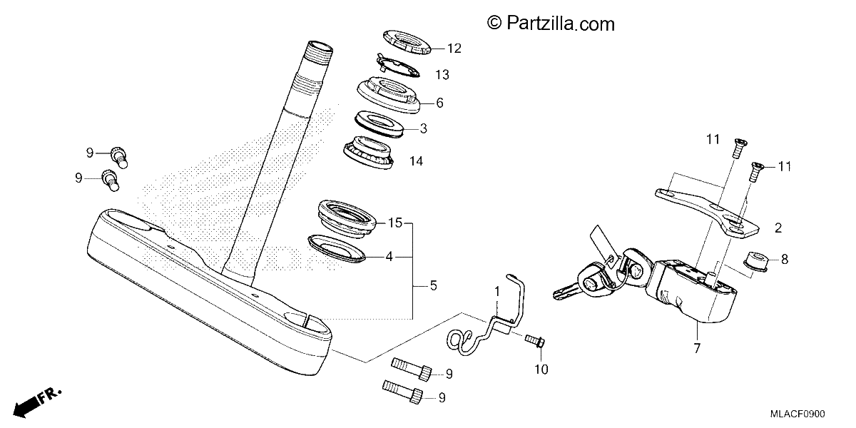 Diagrama de STEERING STEM