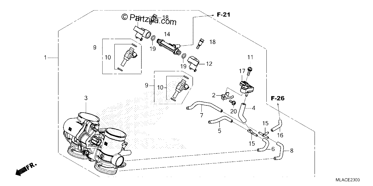 Diagrama de THROTTLE BODY