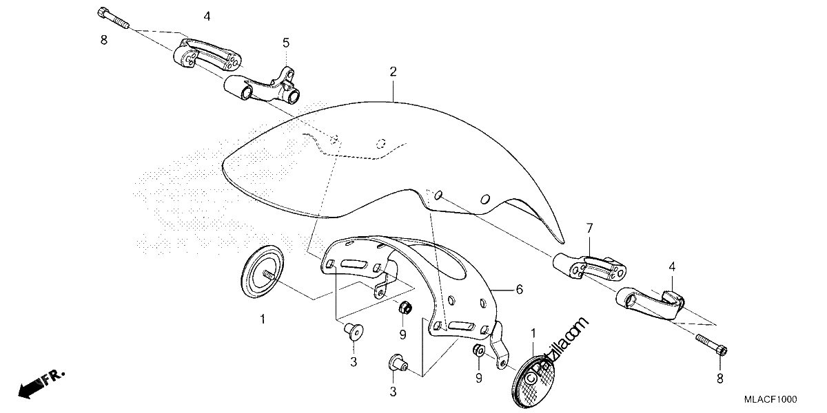 Diagrama de FRONT FENDER