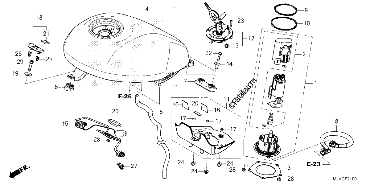 Diagrama de FUEL TANK FUEL PUMP