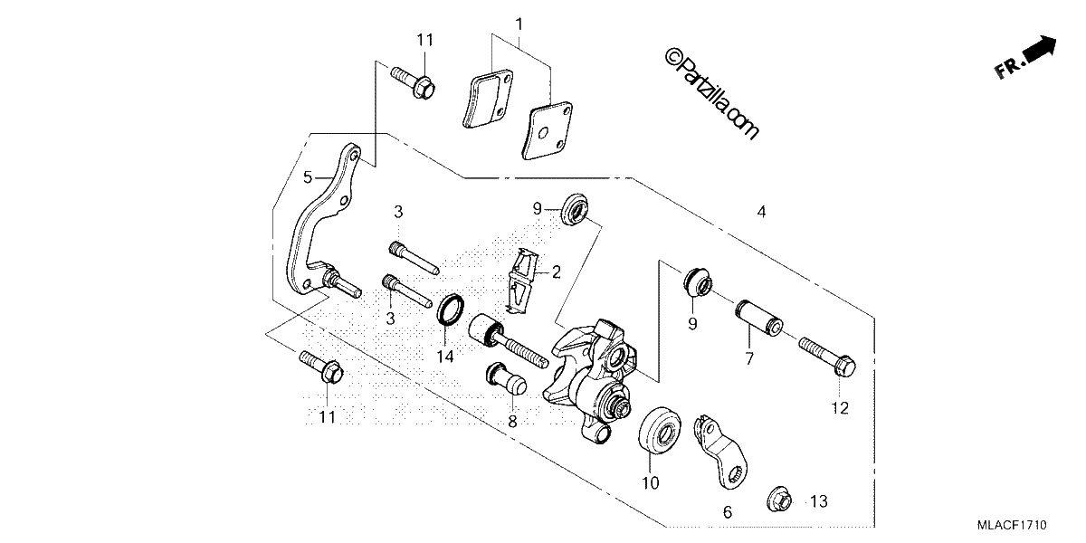 Diagrama de PARKING BRAKE CALIPER