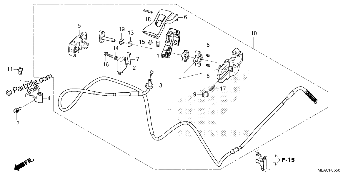 Diagrama de PARKING BRAKE LEVER