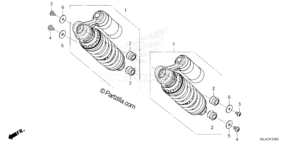 Diagrama de REAR SHOCK ABSORBER