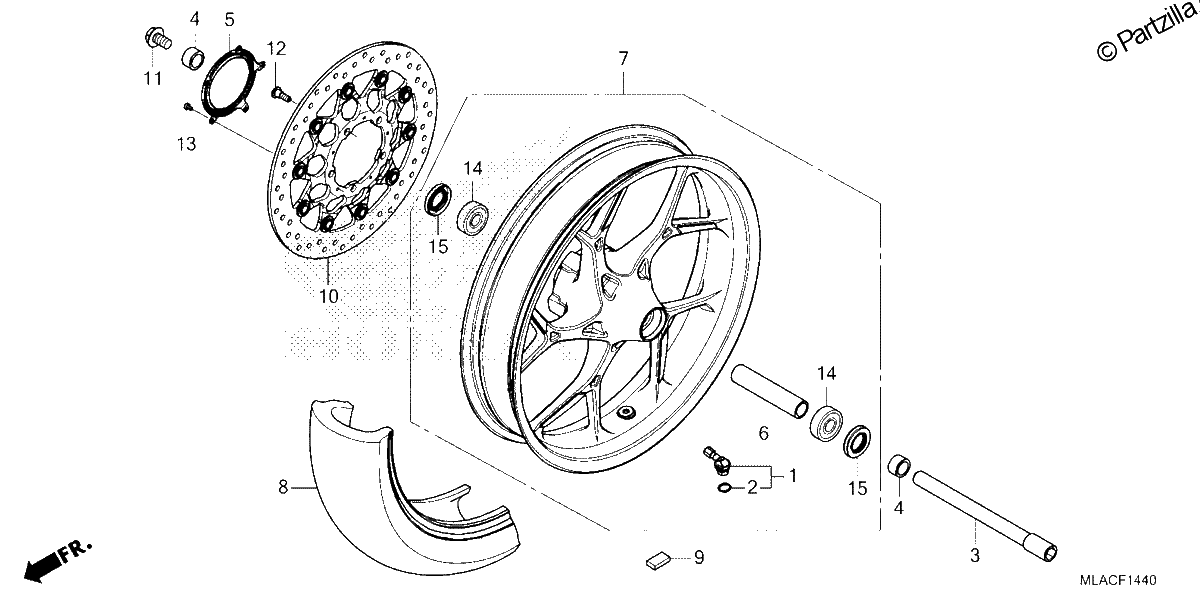 Diagrama de FRONT WHEEL