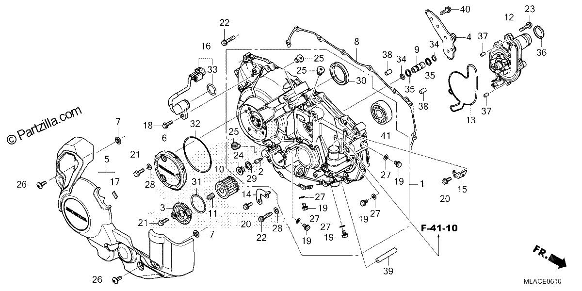 Diagrama de RIGHT CRANKCASE COVER CMX1100D D2 D3
