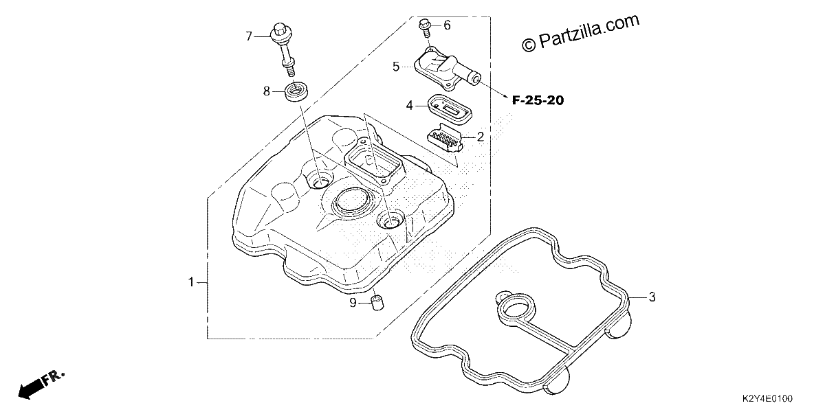 Diagrama de CYLINDER HEAD COVER