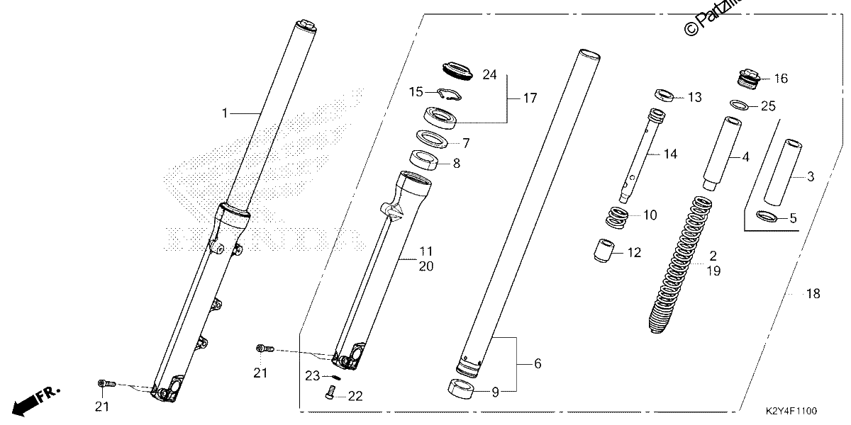 Diagrama de FRONT FORK