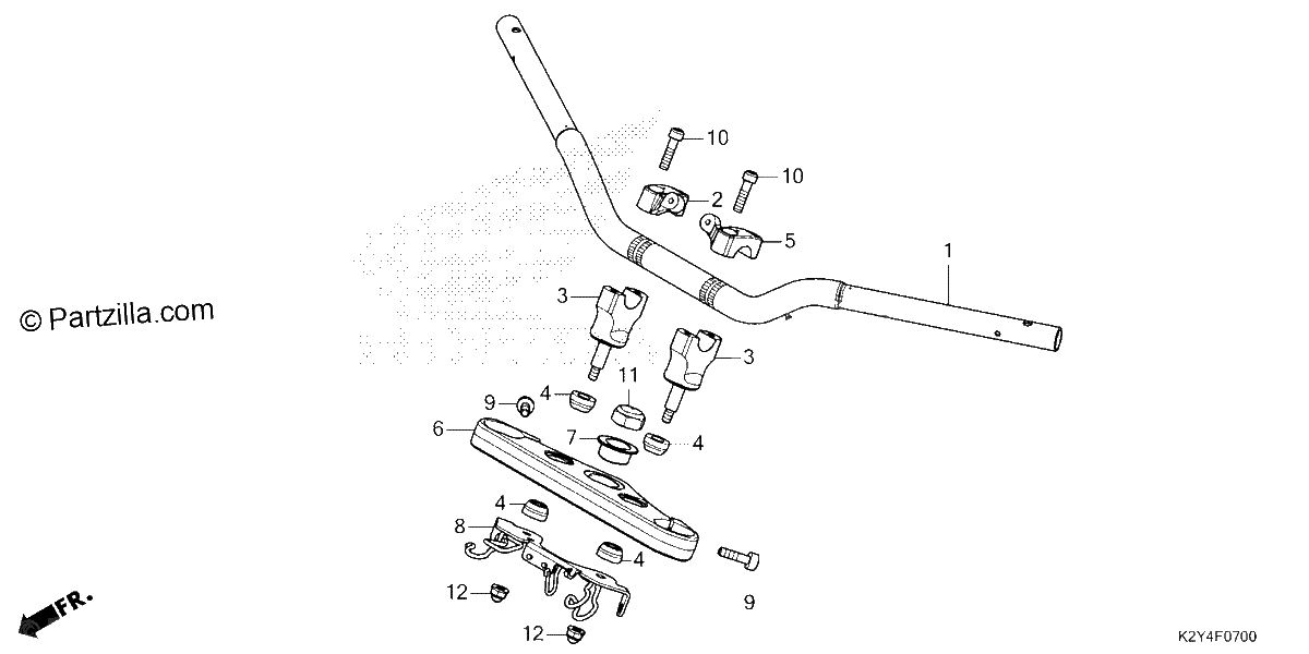 Diagrama de HANDLEBAR TOP BRIDGE