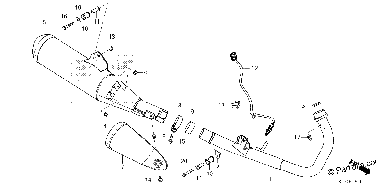 Diagrama de MUFFLER CMX300