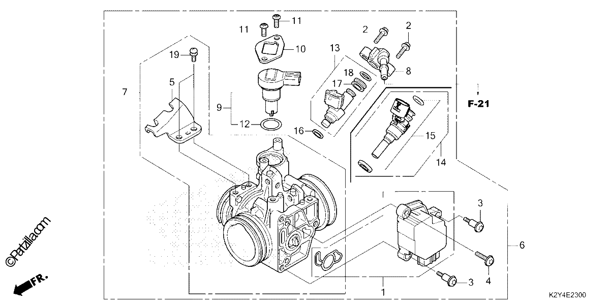 Diagrama de THROTTLE BODY