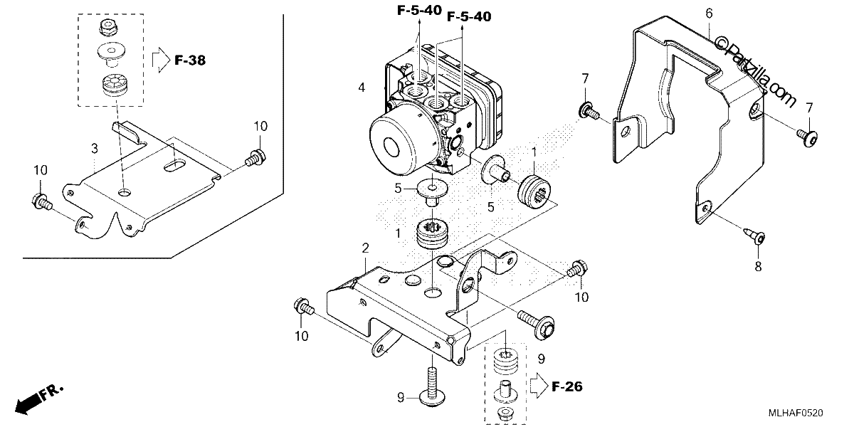 Diagrama de ABS MODULATOR STAY