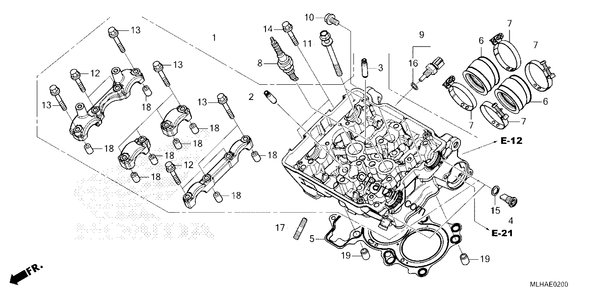 Diagrama de CYLINDER HEAD