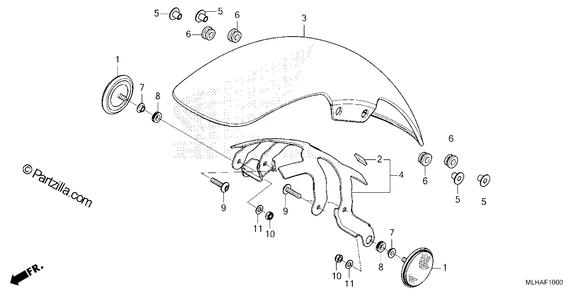 Diagrama de FRONT FENDER