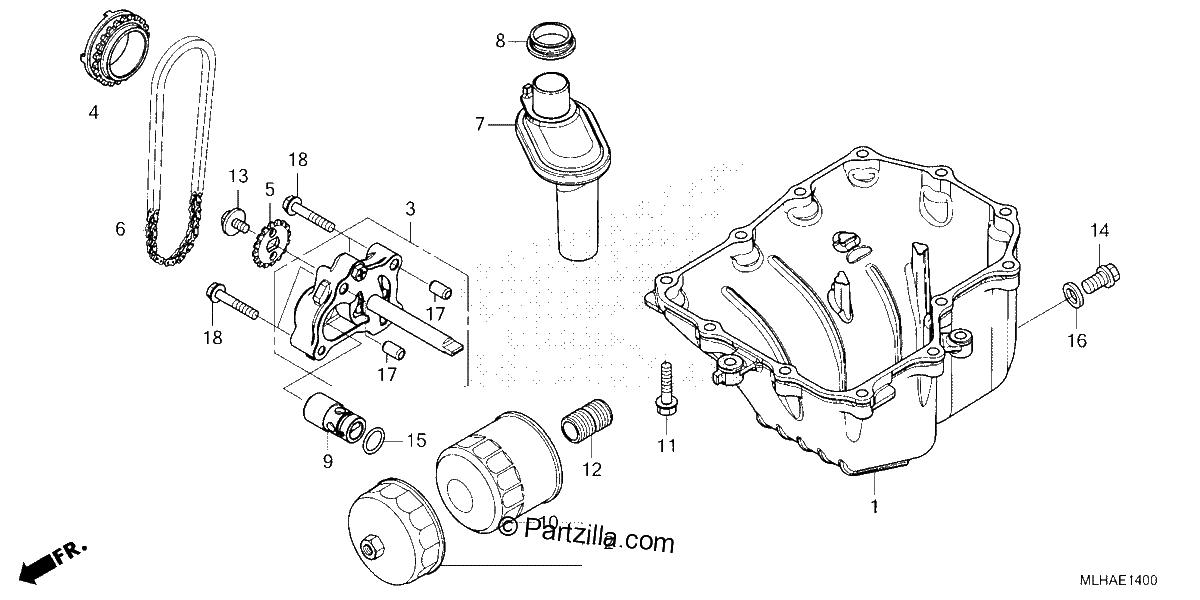 Diagrama de OIL PAN OIL PUMP