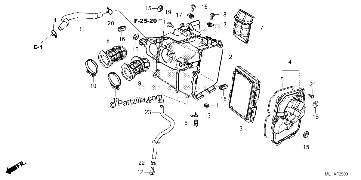 Diagrama de AIR CLEANER