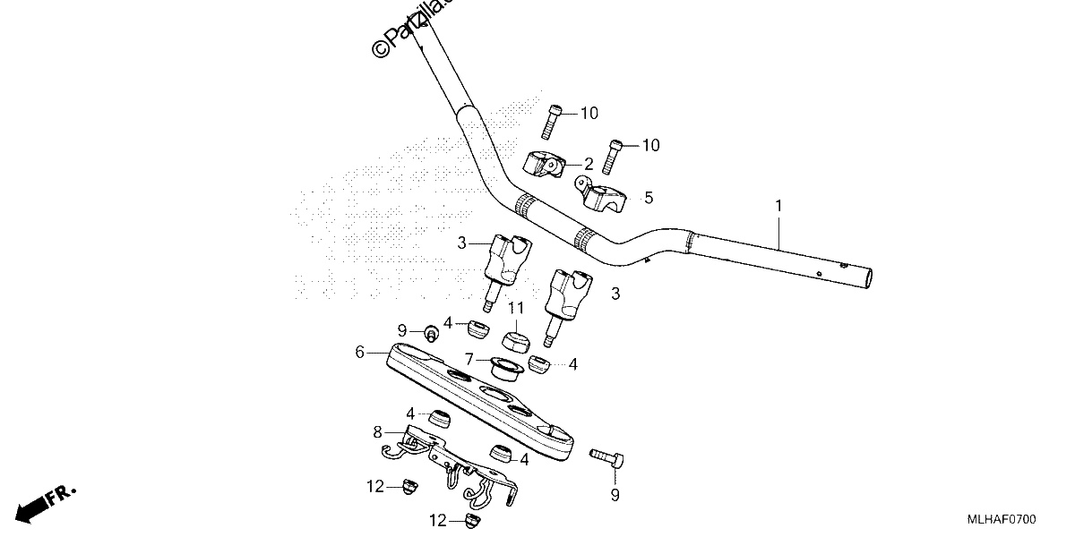 Diagrama de HANDLEBAR TOP BRIDGE