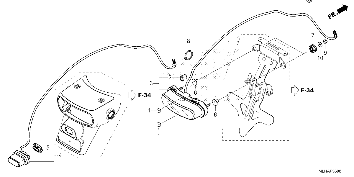 Diagrama de TAILLIGHT LICENSE LIGHT