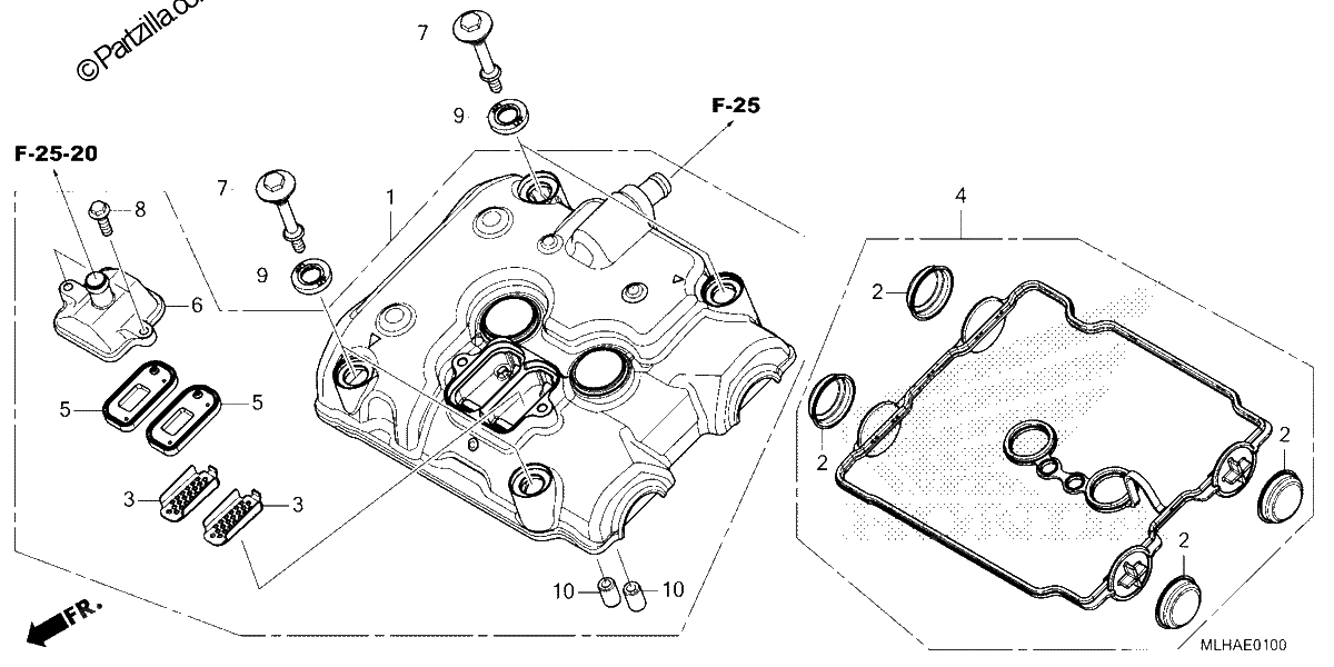Diagrama de CYLINDER HEAD COVER