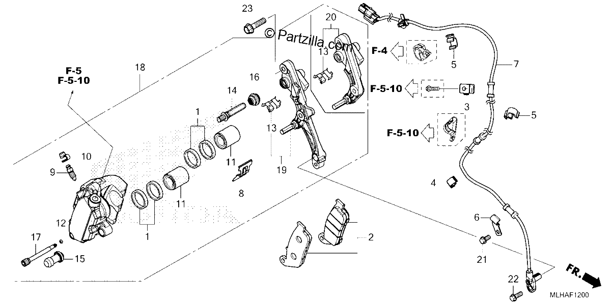 Diagrama de FRONT BRAKE CALIPER